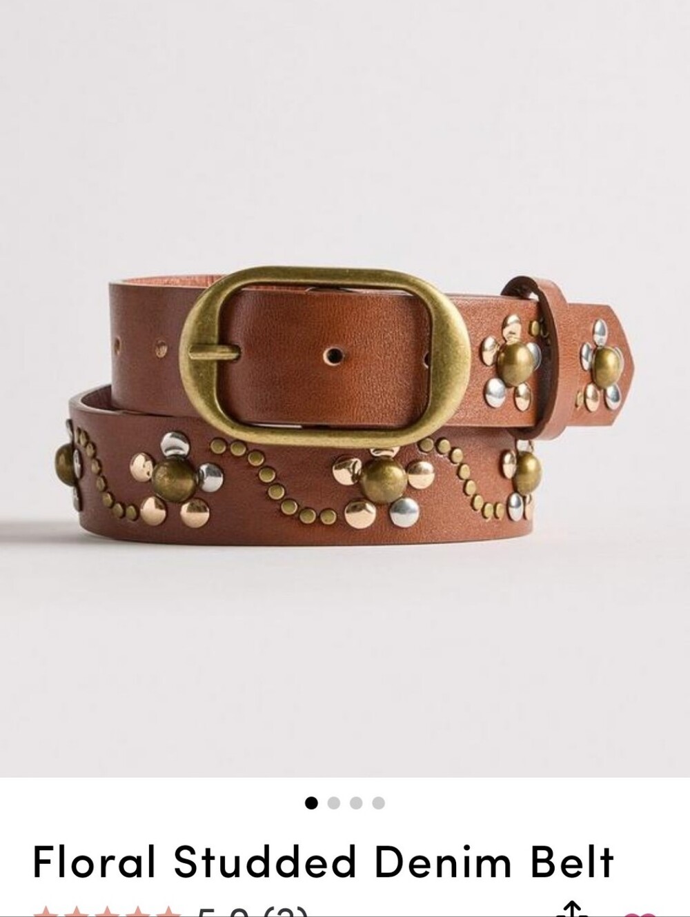 NWT TORRID Floral Studded Denim Belt